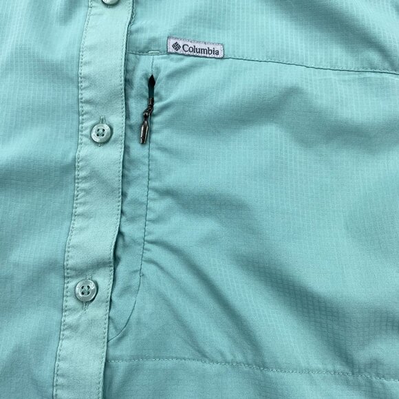 Columbia Sportswear Company Button Down Shirt Women XXL Green Hiking Outdoor - Picture 2 of 8